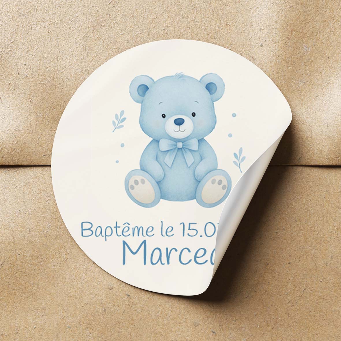 Étiquettes stickers dragées enfant personnalisées : naissance, baptême, anniversaire